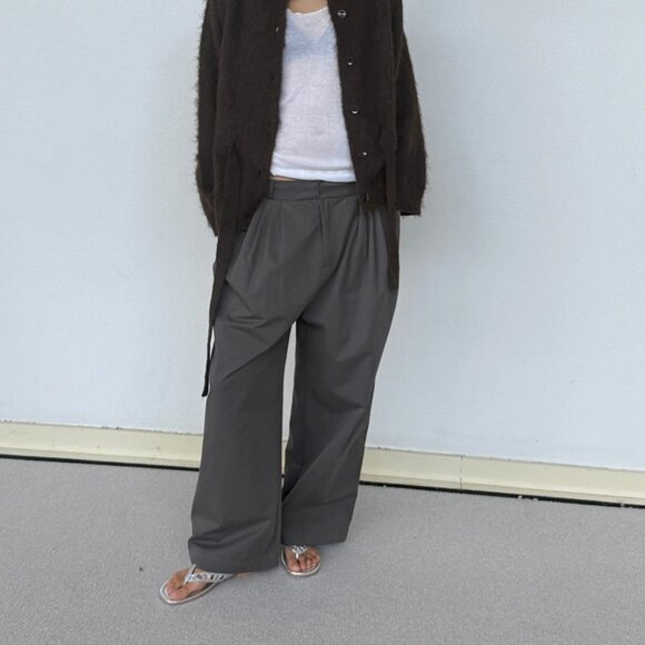 Deiji Studios Pants - Deiji Studios Two Layer Pants - Charcoal - Small